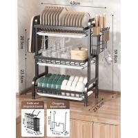 ราคา ชั้นวางชาม ตะแกรงระบายน้ำ ชั้นวางของในครัว ชั้นวางจานชามสองชั้น ชั้นวางชาม และตะเกียบ ชั้นวางมีด และตะเกียบ (24949479192)