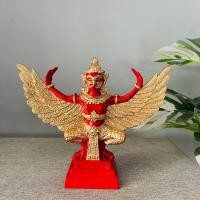 ราคา พญาครุฑแดงปีกทอง เนื้อมวลสารแร่เหล็กน้ำพี้ ขนาดฐานกว้าง3 5 นิ้วสูง 5นิ้ว ช่วงปีกกว้าง 7นิ้ว (19656638640)