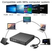 ราคา เครื่องเล่น CD DVD ROM ภายนอก USB 3 0 ไดรฟ์ออปติคอล DVD RW Burner Reader Writer Recorder (4494504560)