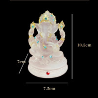 ราคา พระพิฆเนศ องค์พระพิฆเนศ ฮินดูรูปปั้นสำเร็จทำจากเรซินใสเครื่องประดับรูปแกะสลัก ขนาดประมาณ 10 8 3 7 5 cm (19543544120)