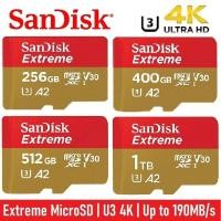 ราคา SanDisk Extreme 128GB 256GB 400GB 512GB 1TB 2TB สูงถึง190MB S ไมโครเอสดีไมโครเอสดีกล้องแอคชั่น GoPro กล้องการ์ดความจำ (126518160166)