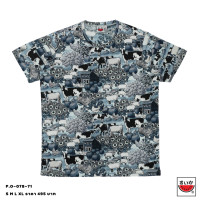 ราคา เสื้อแตงโม SUIKA เสื้อยืดคอกลม ลายลายฟาร์มวัว ฟาร์มแกะ P O 078 (26378772350)
