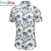 ราคา Cozy Up เสื้อฮาวายแขนสั้นใหม่เสื้อฮาวายนุ่มและเย็นพิมพ์ลาย (7461350602)