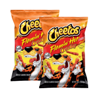 ราคา Cheetos Flamin Hot Crunchy USA Imported ชีโตส ชีส ฮอต ชิลลี่ ข้าวโพดอบกรอบรสเนยแข็ง เผ็ดร้อน 226 8g 2ถุง (9679320455)