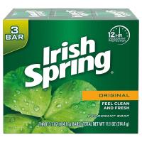 ราคา Irish Spring Original Bar Soap ไอริช สปริง ออริจินัล บอดี้ วอช สบู่ อาบน้ำ 104g x 3 ก้อน (4544072635)