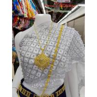 ราคา เสื้อสไบปักมุกผู้ใหญ่คู่กับยีนส์ เสื้อสไบผู้ใหญ่ สไบแฟชั่นสงกรานต์ (126529300730)