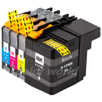 ราคา 4 Pack LC539XL BK LC535XL C M Y for Brother Full Set Print Ink Cartridge Compatible with DCP J100 DCP J105 MFC J200 Color Inkjet Printer LC539 XL Black LC539XL BK LC535 XL LC535XL C Cyan LC535XL M Mag