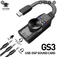 ราคา Plextone Virtual 7 1CH USB Sound Card External Audio Adapter To 3 5mm For PC Laptop การ์ดเสียงแบบยูเอสบี (16089790240)