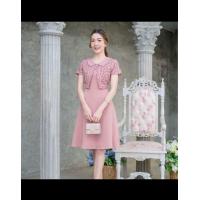ราคา เดรสทำงานป้ายPhawi มือ1 สีชมพู 509 (25857894329)
