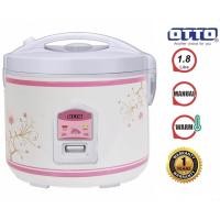 ราคา ค่าส่งถูกสุด OTTO หม้อหุงข้าวอุ่นทิพย์ ขนาด 1 8 ลิตร ลายสีชมพู หม้อในเคลือบเทฟล่อน ขนาดครอบครัว ทาน 5 6 คน (390227010)
