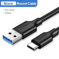 ราคา UGREEN USB C Cable 5Gbps USB3 0 A to USB C for iPhone 17 16 15 iPad Samsung S25 S24 for Switch M2 SSD NVME USB3 0 Data 18W Cable (25489376540)