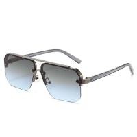 ราคา New Gradient Sunglasses for Men Fashion Metal Big Frame Sun Glasses Brand Design Luxury Lunette De Soleil Homme UV400 Eyewear (25493001537)