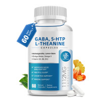 ราคา iMATCHME GABA 750mg L Theanine 100mg 5 HTP 30mg Ashwagandha 100mg อารมณ์สนับสนุนวิตามินสำหรับการนอนหลับผ่อนคลายและสงบ (25283907116)
