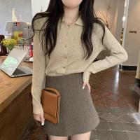 ราคา เสื้อคลุมคอโปโลลดความอ้วน ปุ่มพิเศษ ถักด้วยไหมพรม (126346835637)