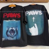 ราคา PAWS legendary JAWS Parody tag Hanes เสื้อวินเทจ เสื้อล้อเลียน ตลก heavy vintage shirt (24566265318)
