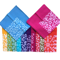 ราคา ผ้าเช็ดหน้า ผู้หญิง 12ผืน 12 สี 1โหลของขวัญ ของที่ระลึก ปีใหม่ ฝ้าย ผญ บาติก คละลาย Cotton100 สีสดใส ลายดอกไม้ 15x15 นิ้ว handkerchief Batik 12 pc (10675864337)