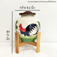 ราคา โอ่งเซรามิค โอ่งน้ำฮวงจุ้ย 1 ชุด โอ่ง ฝาไม้ ขาตั้งไม้ โอ่งใส่น้ำวางหน้าบ้าน โอ่งมังกร เสริมดวง (22185410746)