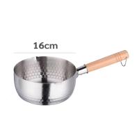 ราคา หม้อญี่ปุ่น หม้อสแตนเลส 16 18 20 22ซม ด้ามไม้หม้อหิมะสไตล์ญี่ปุ่น หม้อโจ๊ก หม้ออาหารเด็ก ไม่ติดกระทะ (126248090891)