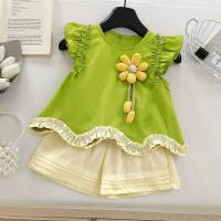 ราคา เสื้อผ้าเด็กสําหรับเด็กผู้หญิง สูทสไตล์เกาหลี เสื้อผ้าเด็กฤดูร้อนน่ารัก fashion ชุดเด็กผู้หญิง แขนกุด ใส่สบาย (24975625146)