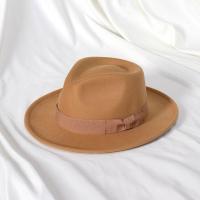 ราคา Beige Fedora Hat For Men Women Wide Brim Hat Bow Accessories Autumn Winter Panama Church Jazz Cap Bow Tie Designs Wholesale (20233375725)
