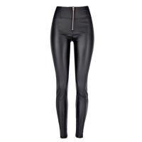 ราคา Zipper Fly ด้านหน้าเอวสูงปลอม Pu หนังผู้หญิงกางเกงขายาว Slim Fit กางเกงฤดูใบไม้ผลิฤดูใบไม้ร่วงกางเกงผอมสําหรับสปอร์ตโยคะออกกําลังกาย (126598972474)