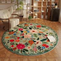 ราคา ยุโรปสไตล์ Pastoral สบายพรมกลมดอกไม้ที่มีสีสัน Bohemian Farmhouse ตกแต่งพรมห้องน้ํา Anti SLIP ประตู (24246707041)