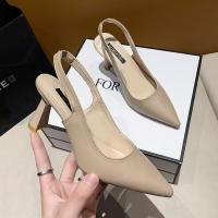 ราคา KAK SHOPZ รองเท้าส้นสูงรัดข้อเท้า สูง 2 3 นิ้ว หัวแหลม รองเท้าแตะสตรีส้นสูงกันลื่นสำหรับทำงานและท่องเที่ยว (18425161582)