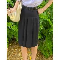 ราคา กระโปรงนักเรียนตราสมอ ทรงสวย ผ้ามัน ทวิ้งเกิ้ล (24930539533)