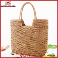 ราคา Women Straw Hobo Bag Large Capacity Crochet Beach Handbag Zipper Closure Weaving Travel Handbag Ladies Summer Daily Bag (24414530650)