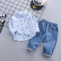 ราคา high quality baby boy clothing Casual childrens clothing Two piece set kids boy outfit baby boy shirt (17674396943)