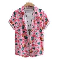 ราคา 2568 เสื้อฮาวายลายสับปะรดสีชมพู เสื้อเชิ้ตผู้ชาย เสื้อเชิ้ตลายสงกรานต์ เสื้อเชิ้ตผู้ชาย แขนสั้น ทรงสลิม (24049442074)