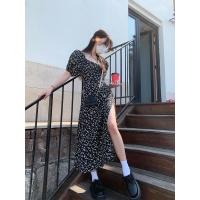 ราคา CiCi Plus 3092 เดรสแขนสั้นลายดอกไม้ ดีเทลแหวกขา สไตล์สาวหวาน เสื้อผ้าสาวอวบ (19504525057)