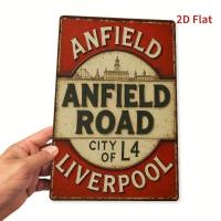 ราคา Official Liverpool FC Licensed Vintage Metal Tin Sign 8x12 Inch Anfield Road Retro Wall Art Decor LFC Memorabilia for Man Cave (26228249067)