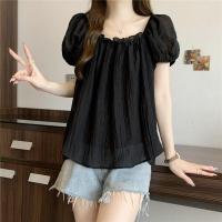 ราคา เสื้อเชิ้ตแขนพองทรงหลวมสำหรับฤดูร้อน ทรงหลวม คอเหลี่ยม ระบายอากาศได้ดี ทรงหลวม แขนพอง ทรงหลวม แขนสั้น ทรงหลวม (26345174628)