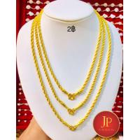 ราคา สร้อยคอทองลายเกลียวเชือกน้ำหนัก2สลึง 1บาท 2บาท 3บาท ทองชุบ ทองหุ้ม สวยเสมือนจริง JPgoldjewelry น้ำหนัก 2สลึง 1บาท 2บาท 3บาท (20623605248)