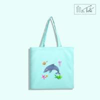 ราคา Louis Montini ma tote กระเป๋าผ้าแคนวาสกันน้ำ Tote Bag Ocean Blue CVR004 (19813797547)