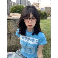 ราคา เสื้อฟิตสีน้ำเงินขอบลูกไม้ (126322322921)