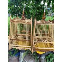 ราคา กรงนกลายฉลุ กรงนกไม้สักลายฉลุ 17 ซี่ สวยยมากก กรงนกหัวจุก พร้อมหัวห้อยกรงลายไทย (12186972257)