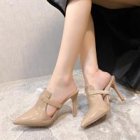 ราคา รองเท้าส้นสูงรูปทรงเข็มปลายแหลมแบบสวม (25976238545)