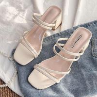ราคา แฟชั่น รองเท้ารัดส้น รองเท้าแตะหญิง รองเท้าแตะรองเท้าส้นสูง แฟชั่นสไตล์ รองเท้าแตะส้นตึก (18491798667)