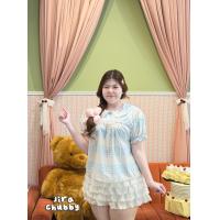 ราคา 1645 เสื้อคอบัวแขนตุ๊กตา สีพาสเทล ผ้าฉลุลายสก็อต สาวอวบ (126197798770)