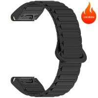 ราคา สายนาฬิกาซิลิโคนแม่เหล็ก Quickfit 20 22 26 มม สำหรับ Garmin Fenix 8 7X 7 7S Fenix 5X 5S Plus 3HR สายรัด 20 มม 22 มม 26 มม QuickFit (25366380315)