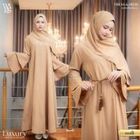 ราคา เดรสพร้อมฮิญาบ มีเชือกผูกเอว ชุดเดรสอิสลาม ใส่ออกงานสวยมาก เพิ่มความหรูด้วยเพชร IN49 (26298797613)