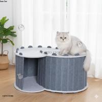 ราคา คอนโดแมวมินิมอล ที่ลับเล็บแมว นอนได้ เล่นได้ ประหยัดพื้นที่ ประกอบเอง ลดข่วนโซฟา ที่นอนแมว HR (25938480237)