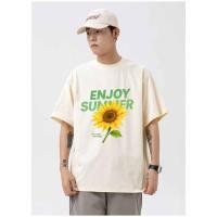ราคา Live Cotton เสื้อแขนสั้นสกรีนลายดอกทานตะวัน เสื้อสกรีนDFT T shirtคอกลมผ้าคอตตอนนิ่มใส่สบาย S 3XLพร้อมส่ง (24578467841)