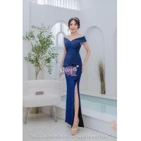 ราคา ชุดเดรสยาวผ้ากากเพชรเป็นผ้ายืด (22146705313)