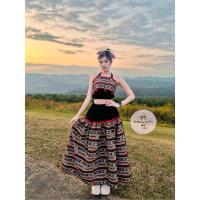 ราคา เซ็ตเกาะอกผูกโบว์ คู่กับกระโปรงลายน้องช้าง งานประยุกต์จากผ้าฝ้ายไทยผ้านิ่มสวมใส่สบาย มีไซส์เล็ก ใหญ่ (25775654326)