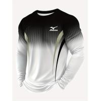 ราคา ผู้ชาย เสื้อยืดแขนยาวไล่สี MIZUNO 2025 เสื้อยืดแห้งเร็วสำหรับออกกำลังกาย เสื้อยืดแขนยาวระบายอากาศสำหรับวิ่ง (25732178936)
