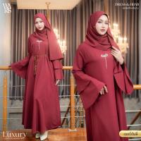 ราคา เดรสพร้อมฮิญาบ มีเชือกผูกเอว ชุดเดรสอิสลาม ใส่ออกงานสวยมาก เพิ่มความหรูด้วยเพชร IN49 (26298797642)