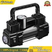 ราคา Vktech 12V 150PSI Car Electric Air Pump Dual Cylinder Heavy Duty Deluxe Portable Metal Air Compressor Car Tire Inflatable Pump (25560256924)
